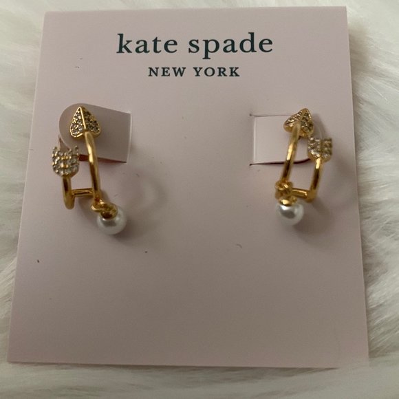 KATE SPADE Love Game Huggie Earrings - Picture 6 of 6